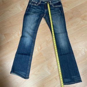 Sequin Leaves Bootcut "Miss Me jeans" womens size 28